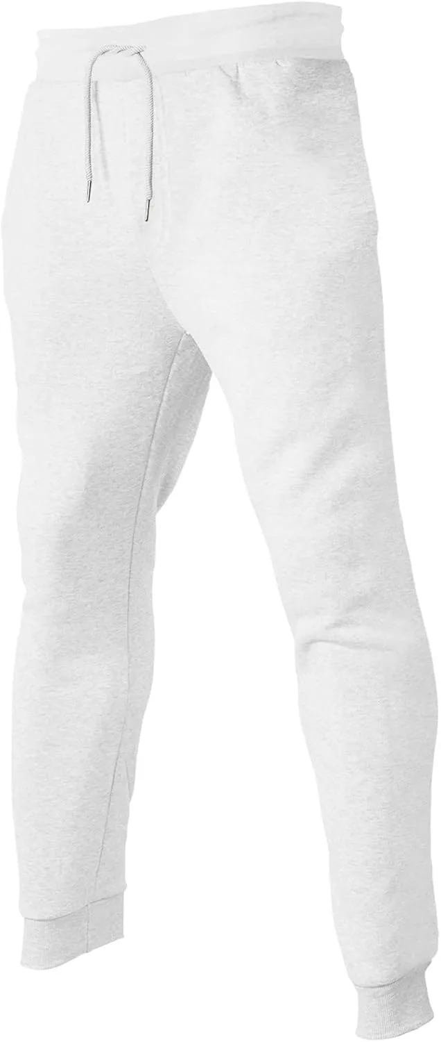 Mens Fleece Joggers Pants Elastic Waist Ultra-Soft Warm Fleece Lined Running Athletic Sweatpants Winter Thermal Pants
