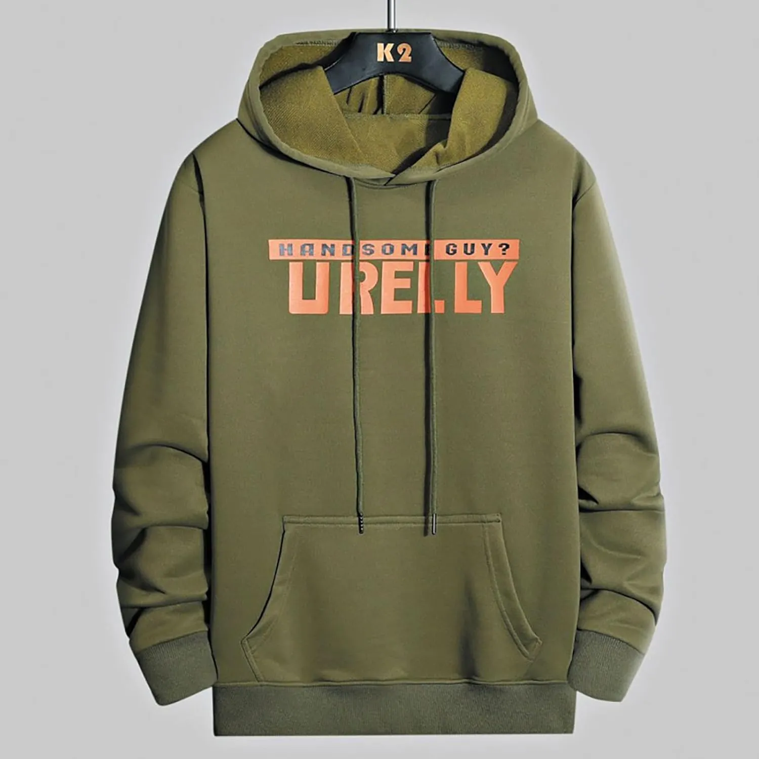 Men's Letter Print Long Sleeve Sweatshirt Athletic Performance Lightweight Hoodie for Men Casual Pullover Tops