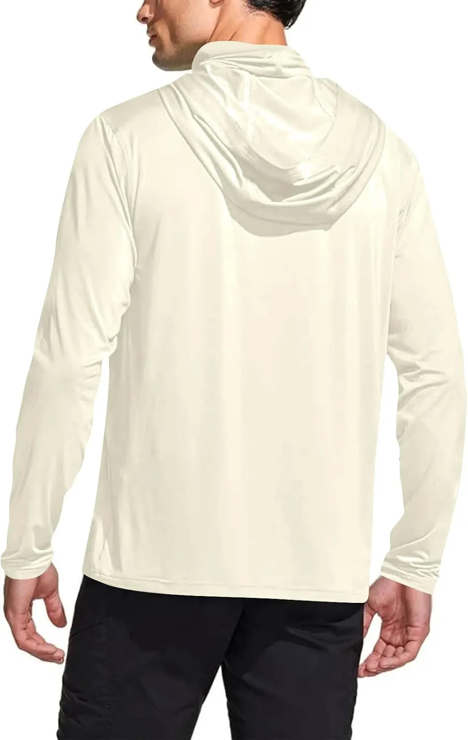 Men's Sun Protection Hoodie Shirt UPF 50  Long Sleeve UV SPF T-Shirts with Face Cover Rash Guard Fishing Lightweight