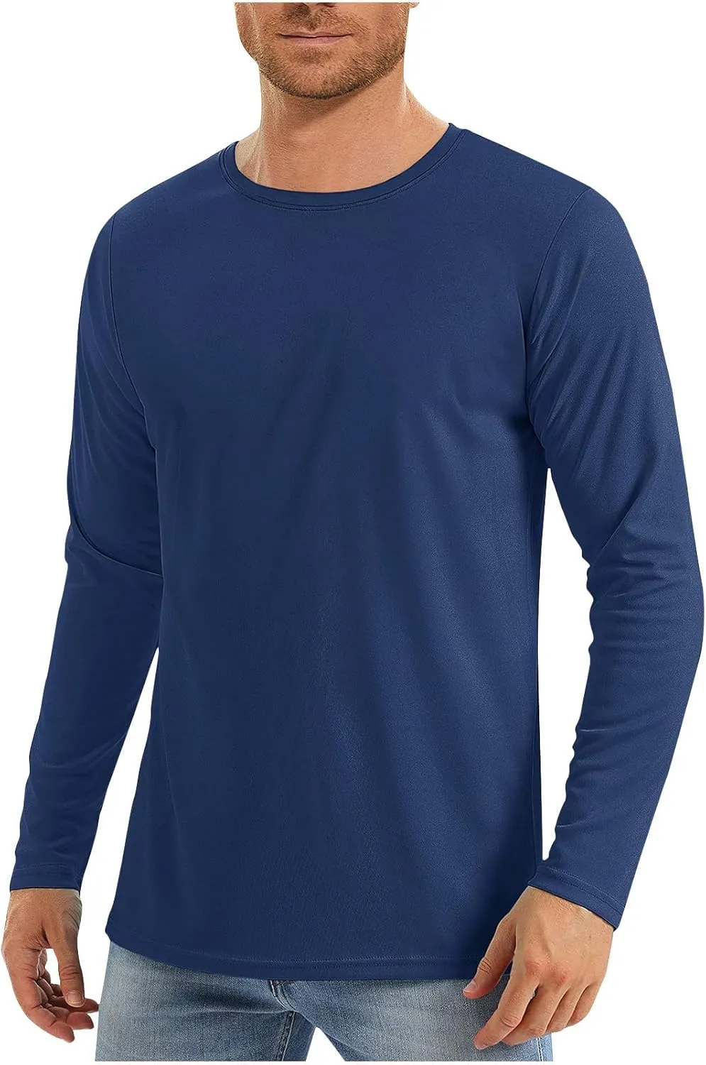 Men's UPF 50  Rash Guard Swim Fishing Sun Shirts Long Sleeve SPF UV Sun Protection Tshirts for Outdoor Casual Workout