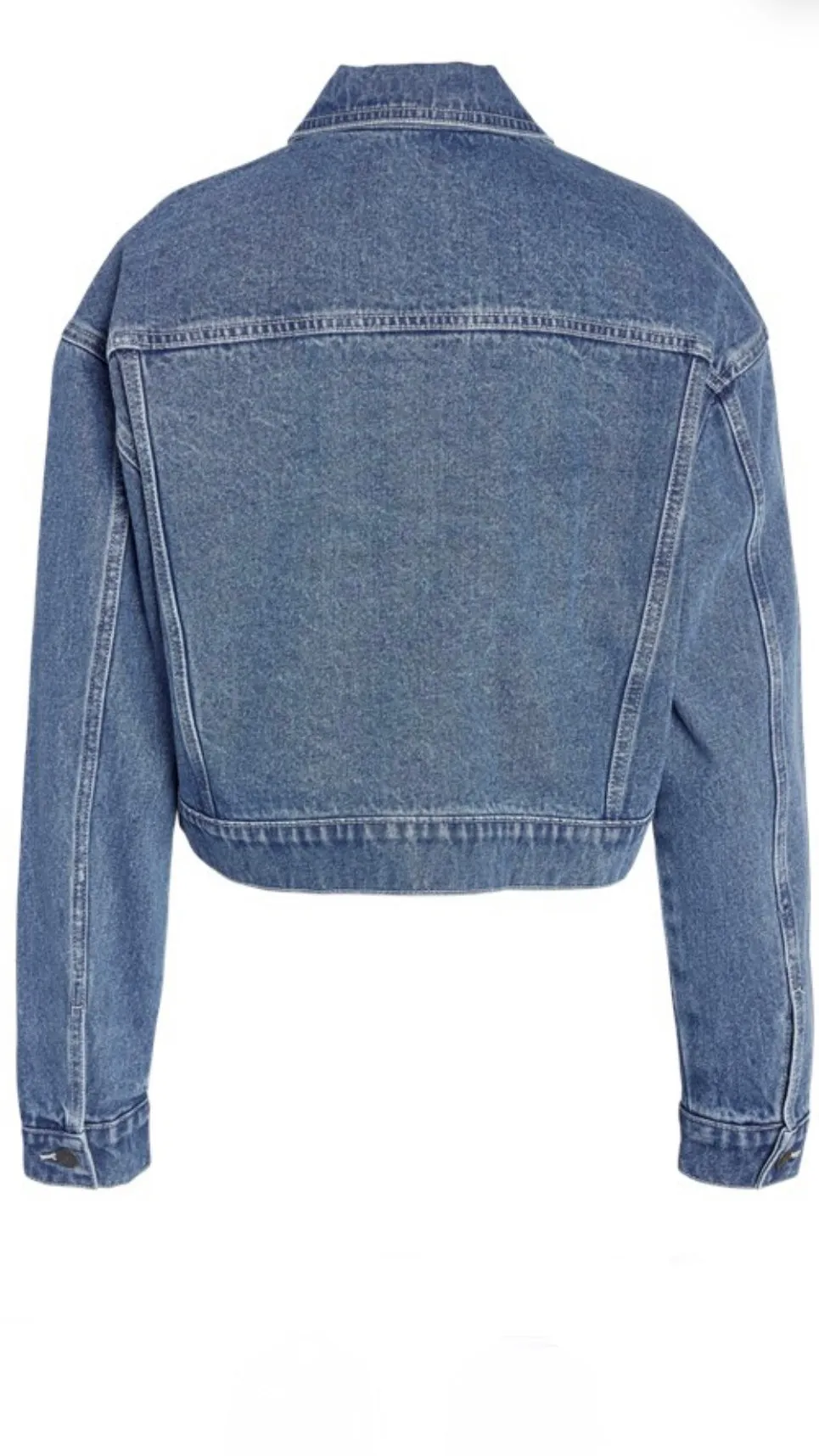 NM RONJA LS CROP DENIM JACKET - MEDIUM BLUE