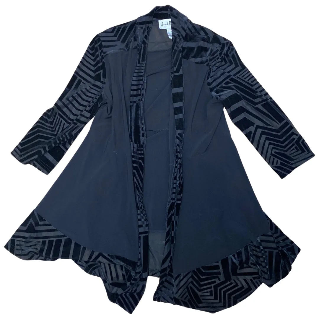 NWT! JOSEPH RIBKOFF BLACK BURNT VELVET TWINSET COVERUP AND CAMISOLE SIZE 10