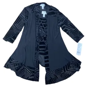 NWT! JOSEPH RIBKOFF BLACK BURNT VELVET TWINSET COVERUP AND CAMISOLE SIZE 10