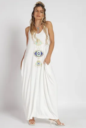 Off White Evil Eyes Maxi Dress