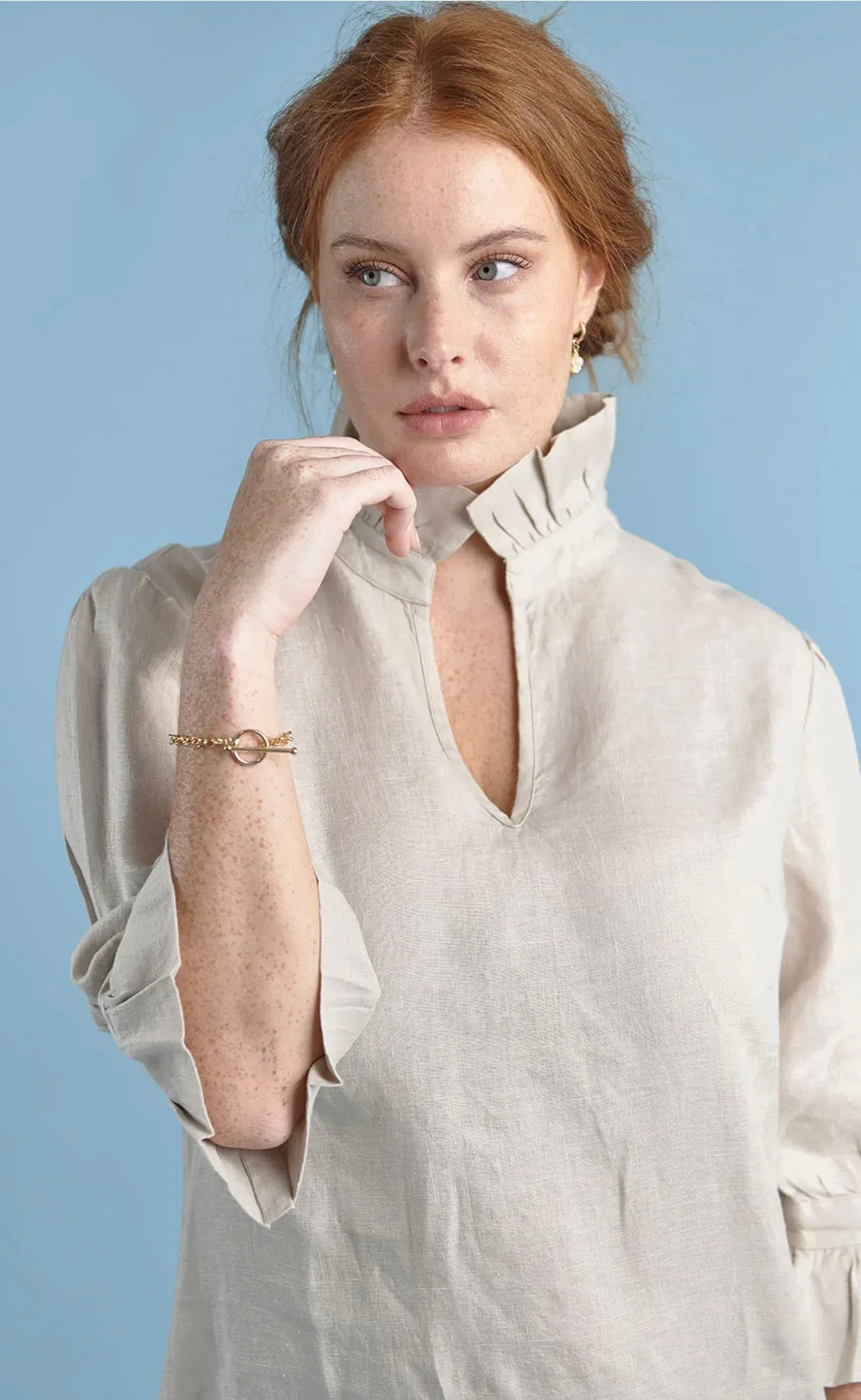 Palazzo Dress - Natural
