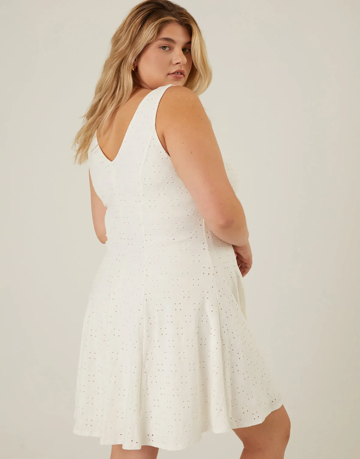 Plus Size Eyelet Lace Sundress
