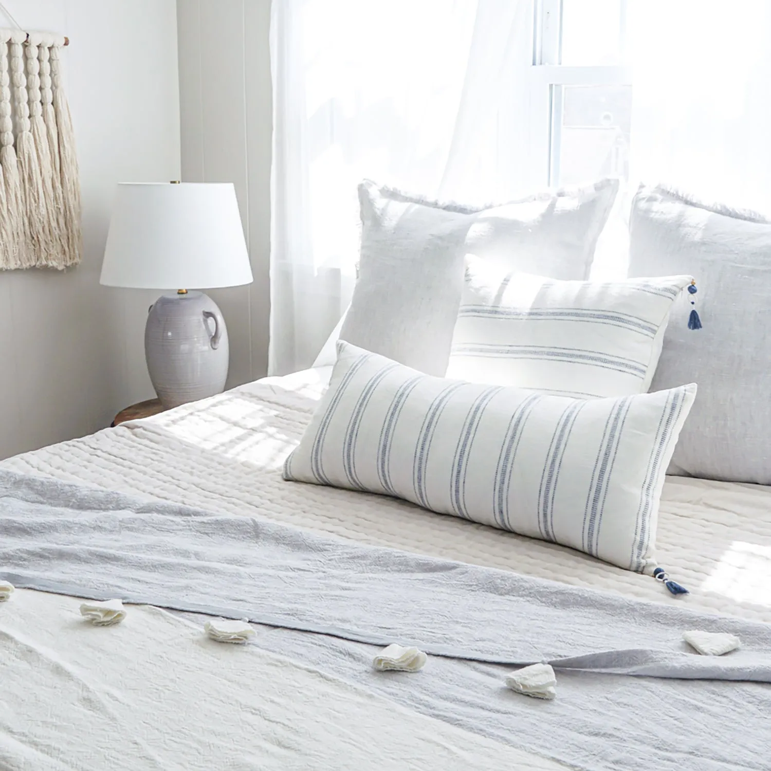 So Soft Linen Fringe Throw Pillow