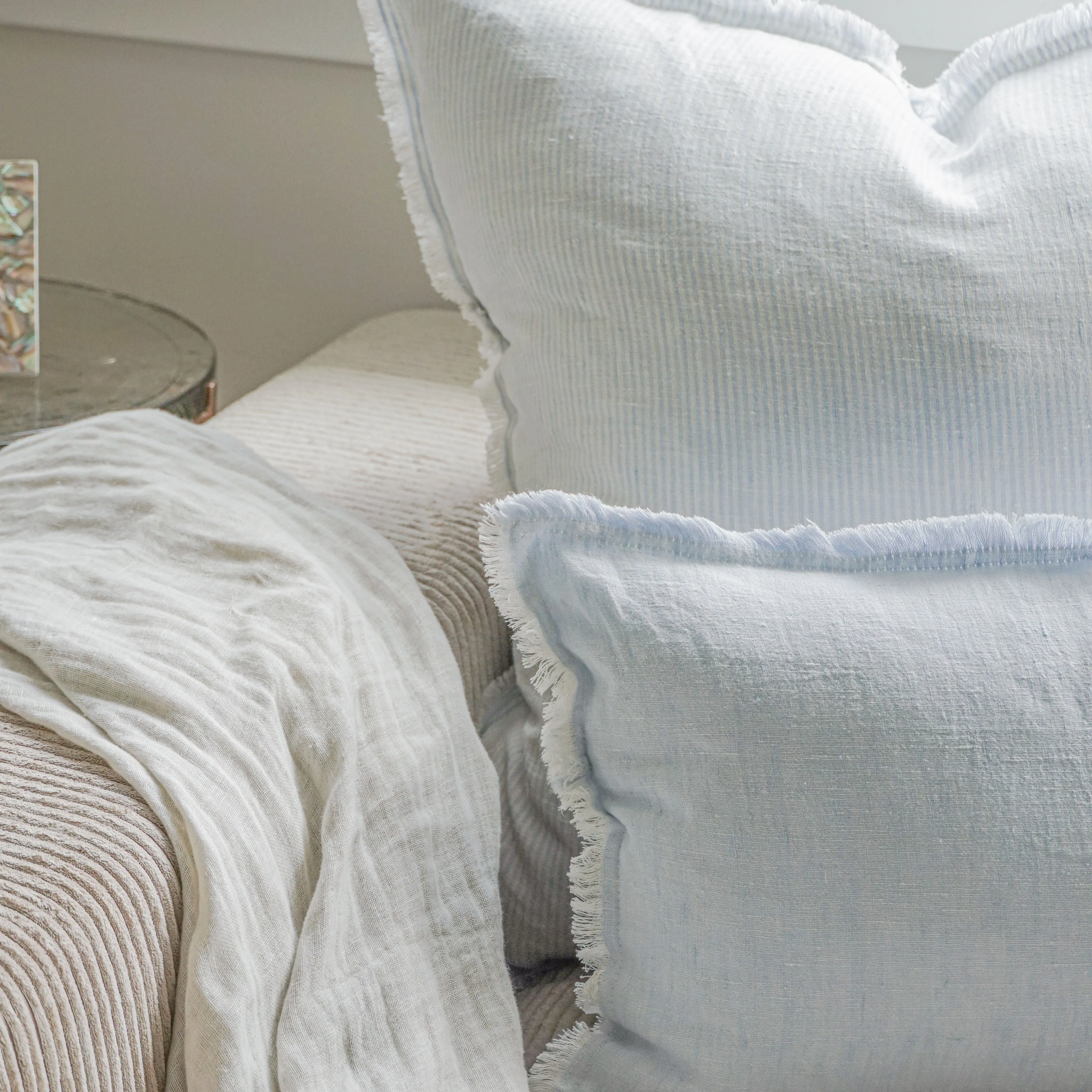 So Soft Linen Fringe Throw Pillow