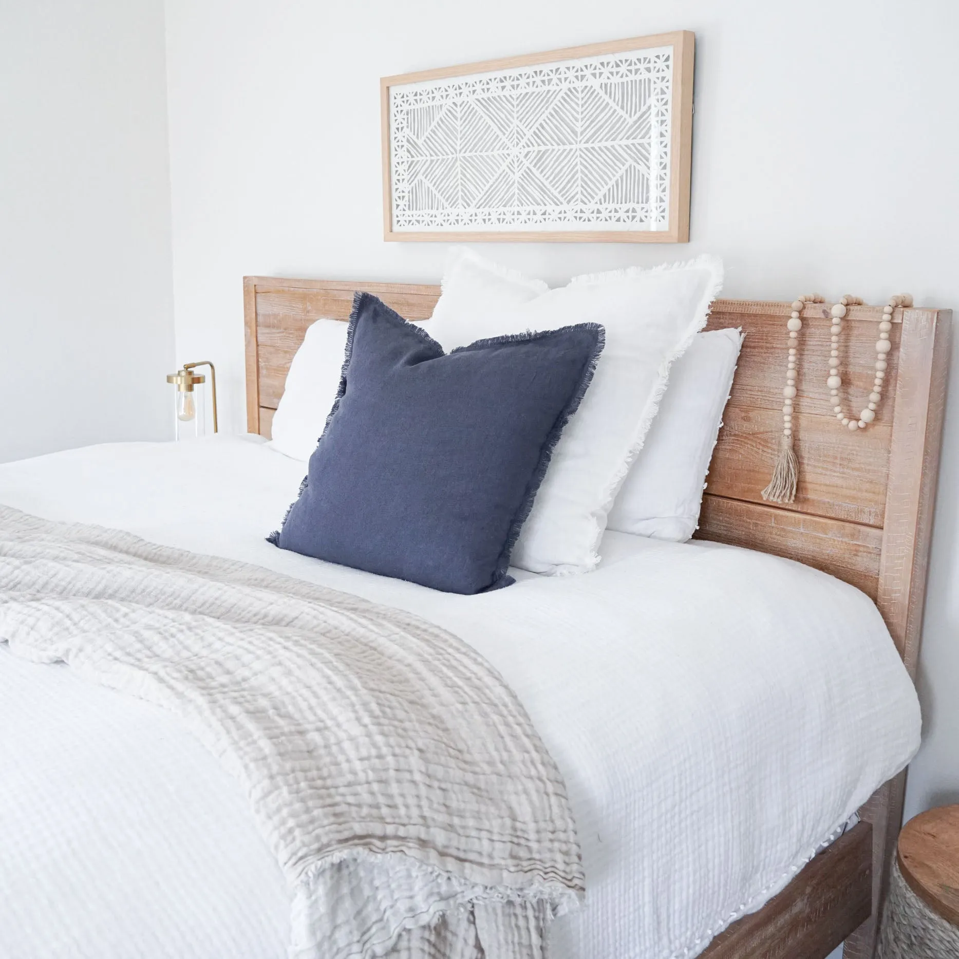 So Soft Linen Fringe Throw Pillow