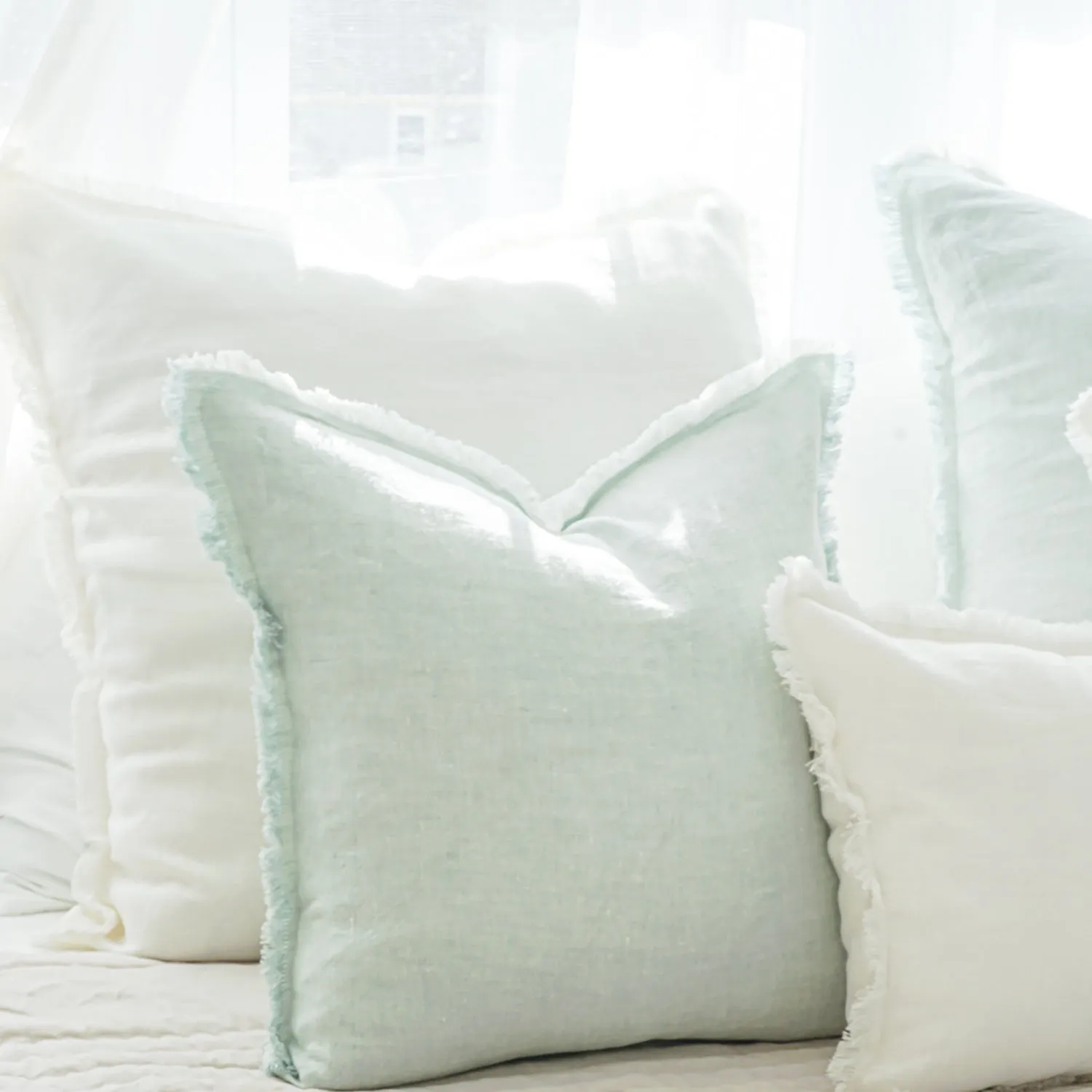 So Soft Linen Fringe Throw Pillow