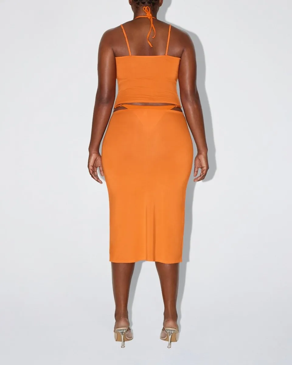 Soft Stretch High Neck Tank | Sunset