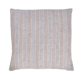 Stripe Linen Cushion / Grey & White
