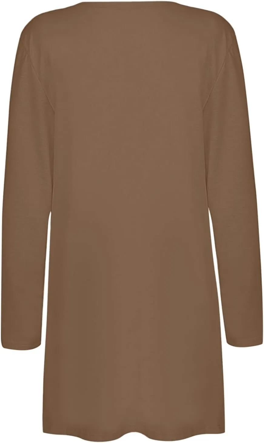 Summer Women's Long Sleeve Open Front Cardigan Casual Loose Lightweight Tops with Pockets