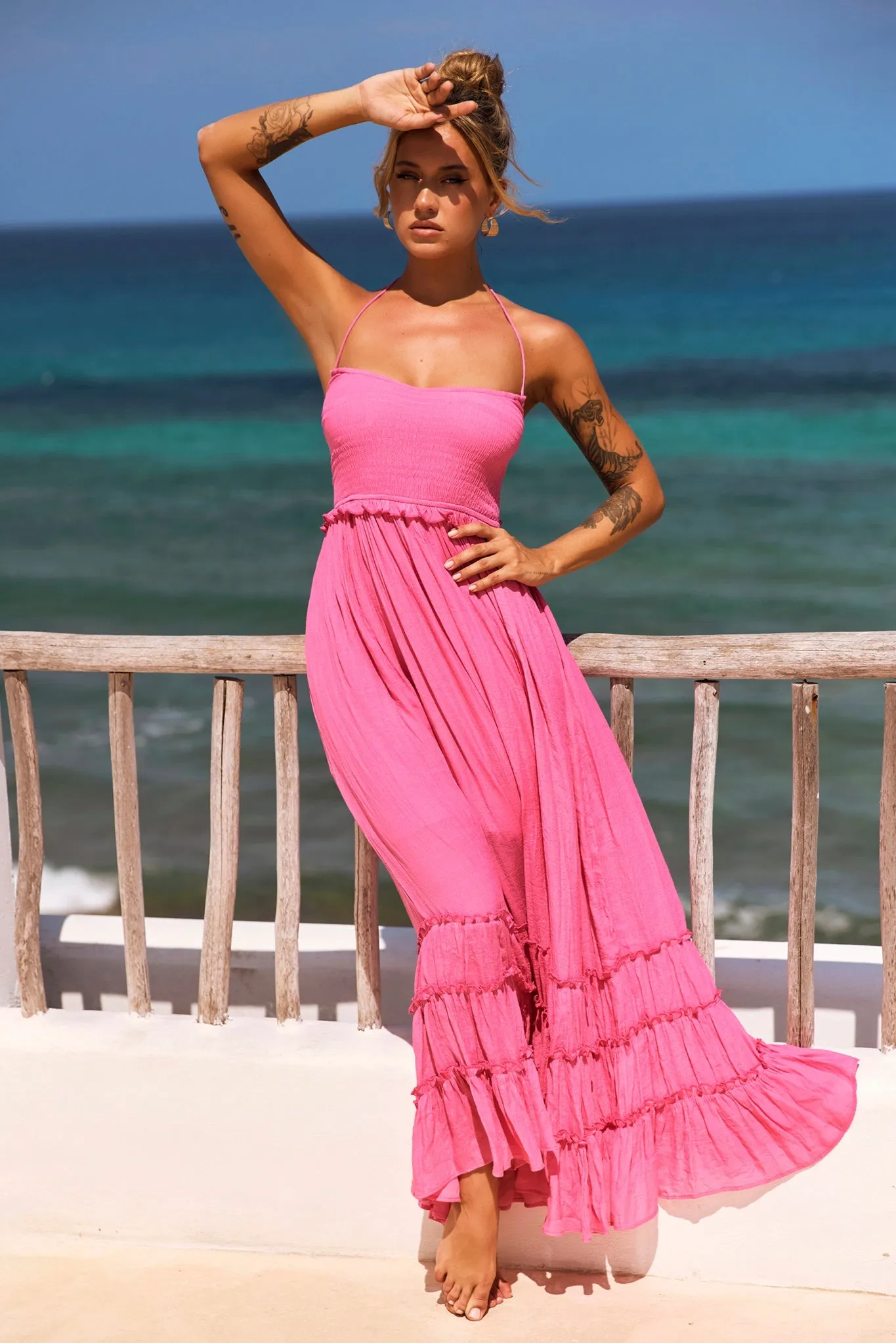 Sun Setter Maxi Dress - Pink