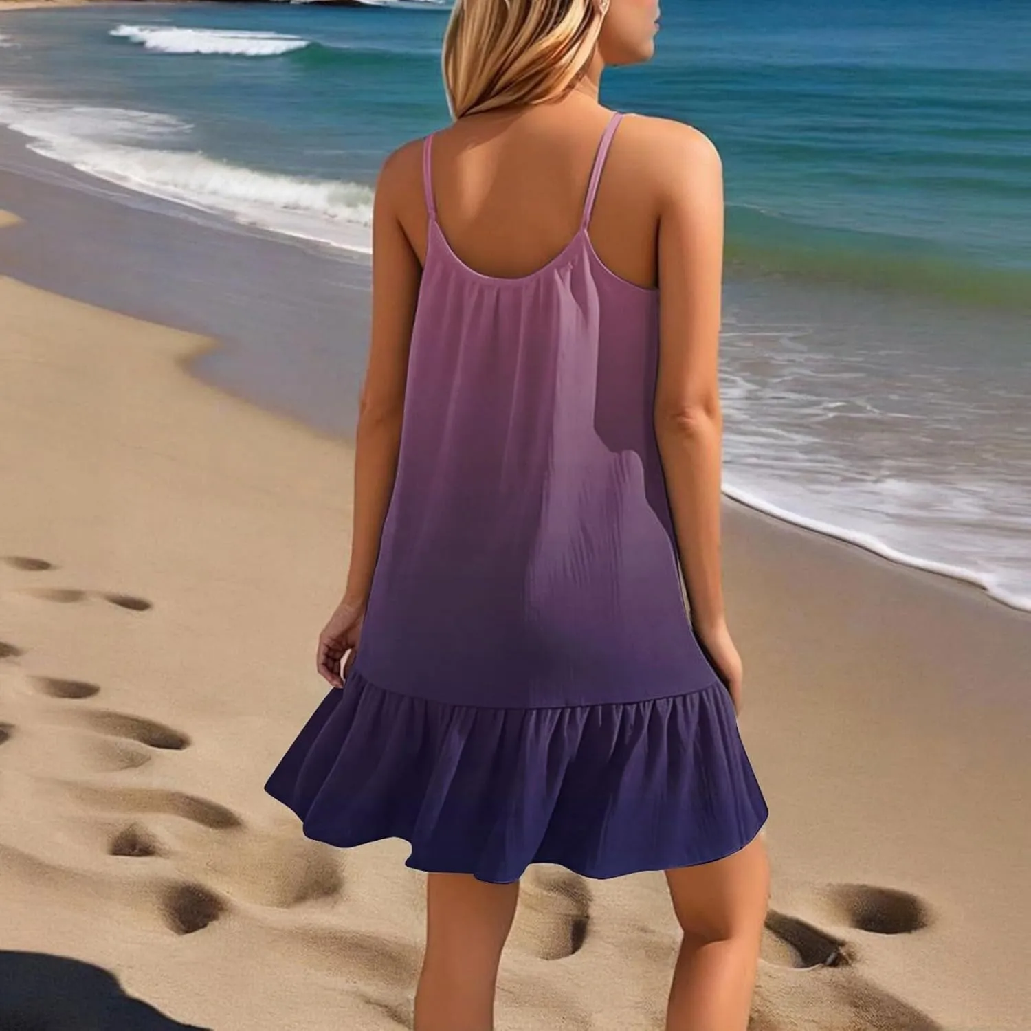 Swimsuit Coverup for Women 2025 Summer Vacation Beach Cover Ups Spaghetti Straps Bathing Suit Cover Up Sundress for Women