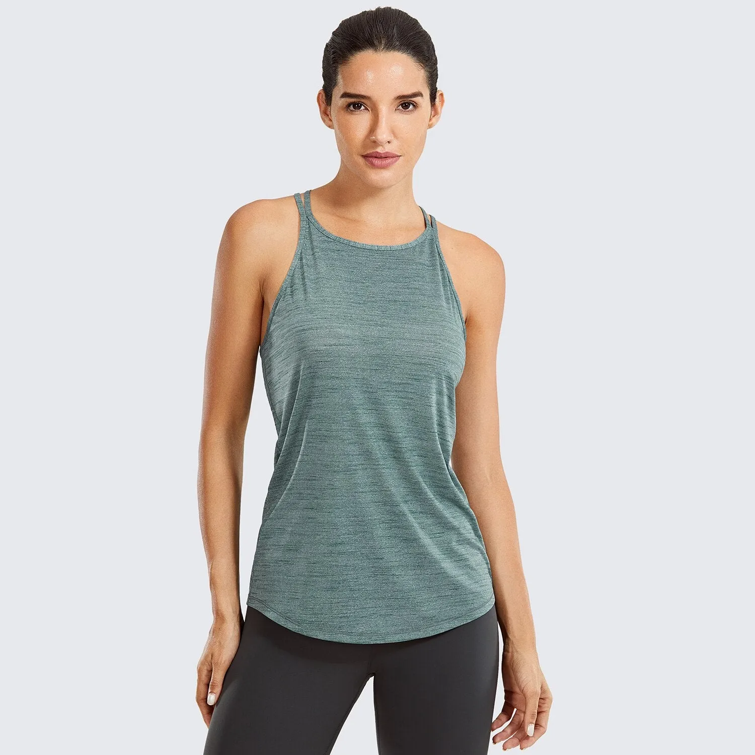 SYROKAN Lightweight Heather Yoga Tank Tops