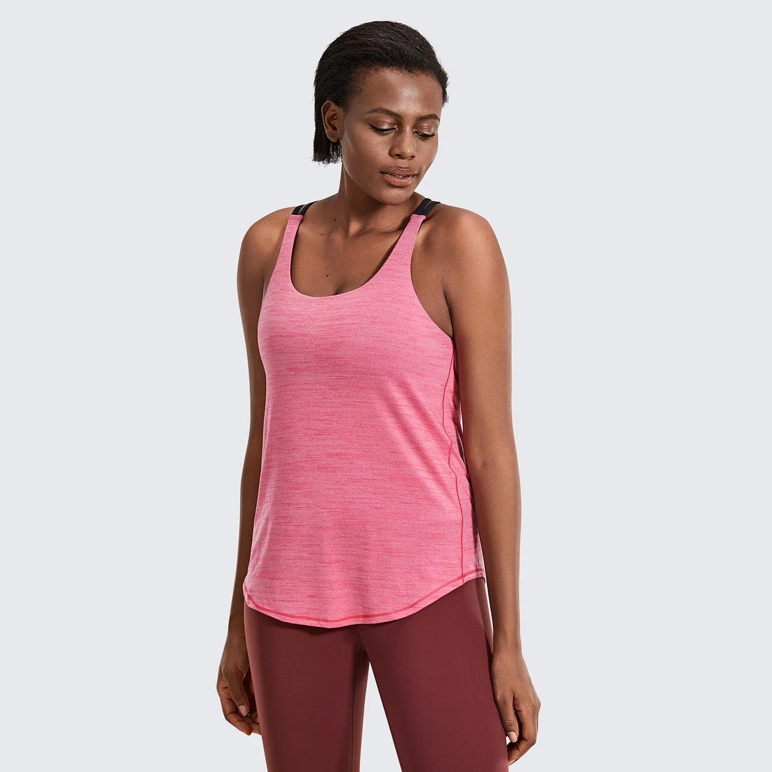 SYROKAN Lightweight Heather Yoga Tank Tops