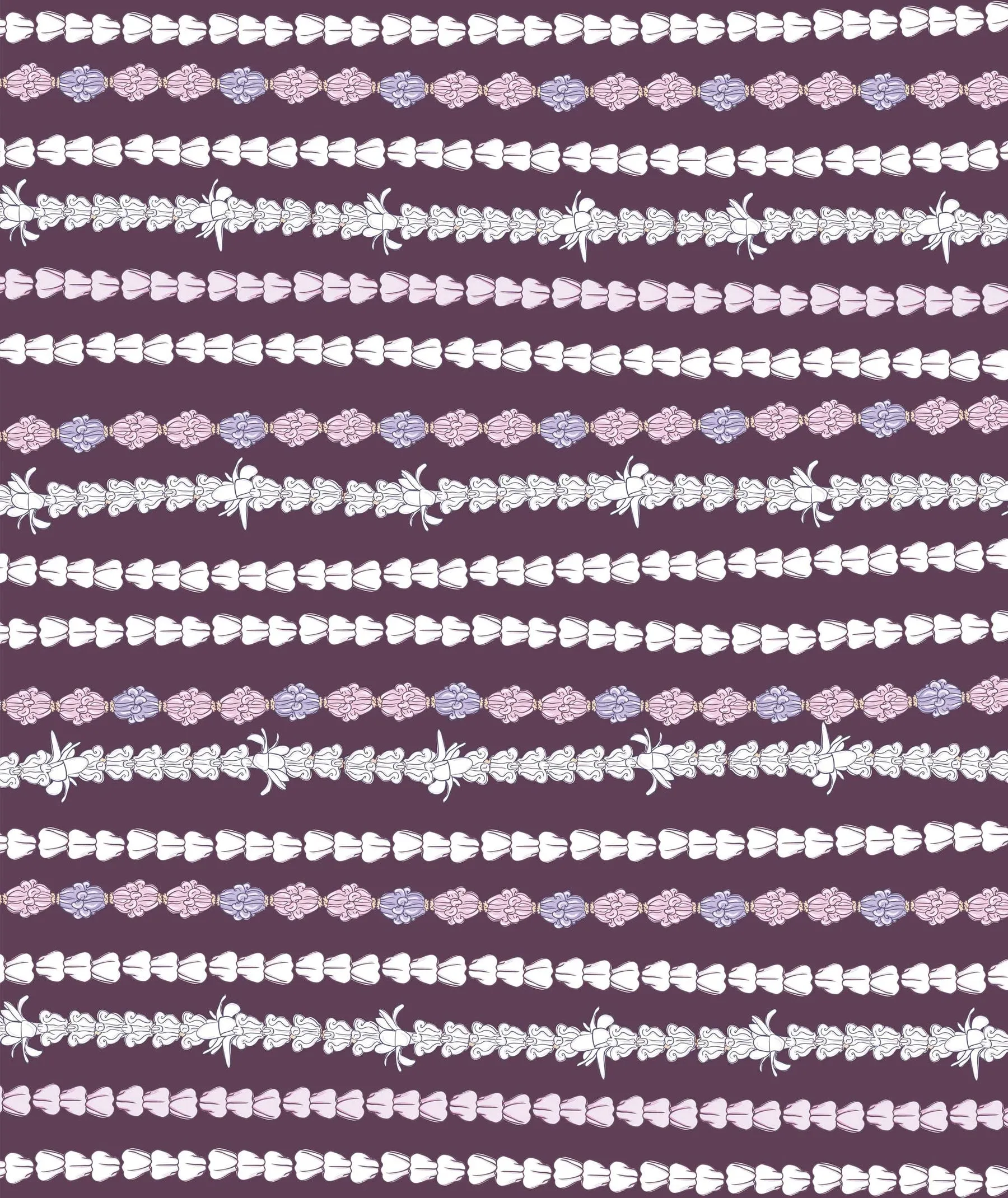 Tag Aloha Co Crown Flower Pareo Sarong - Purple