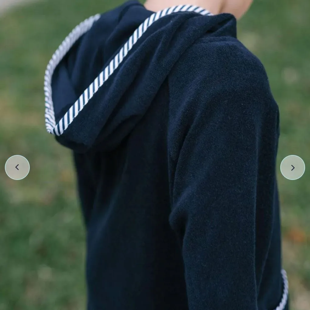 Terry Hooded Coverup - Navy