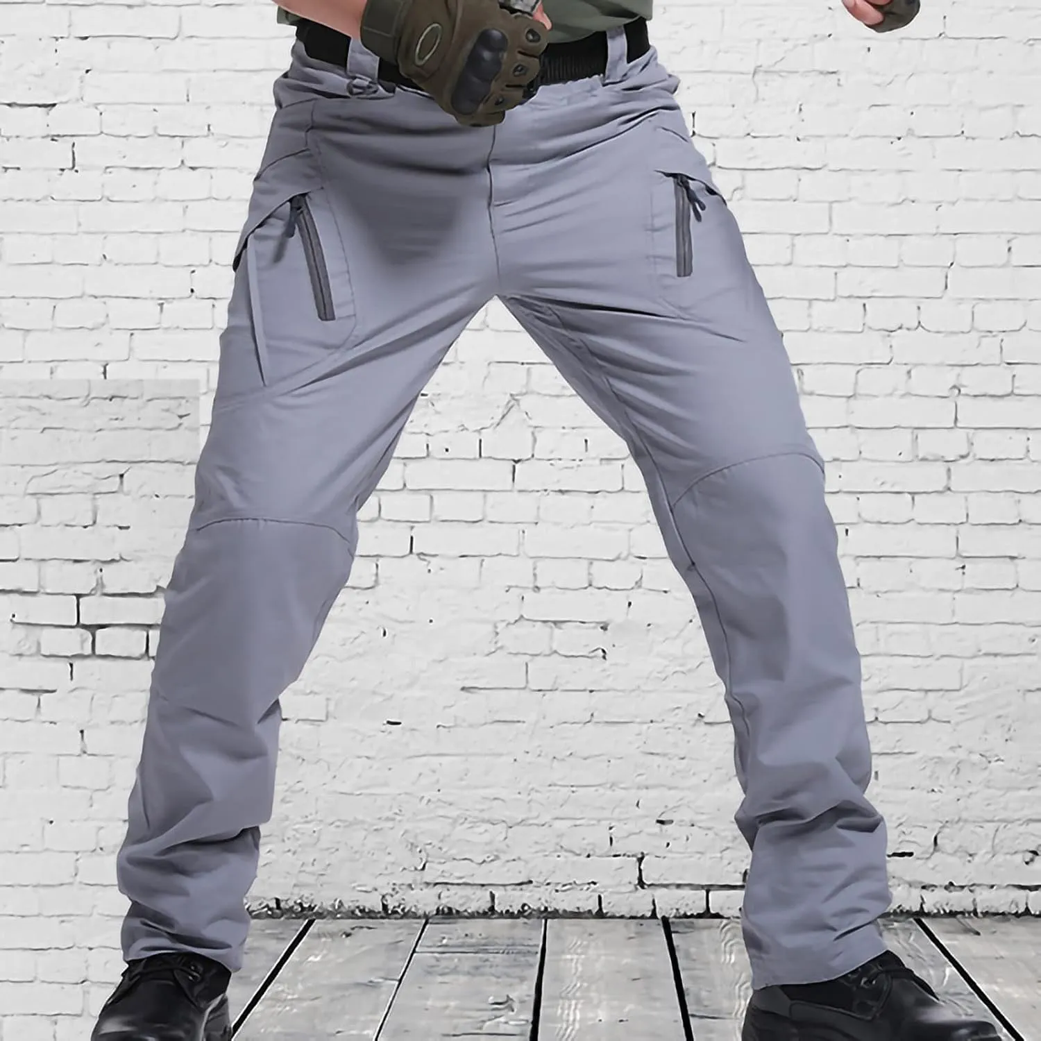 Uillui Tactical Waterproof Pants for Men Flex Stretch Work Pants Relaxed Fit Ripstop Cargo Pants for Outdoor Combat Hiking