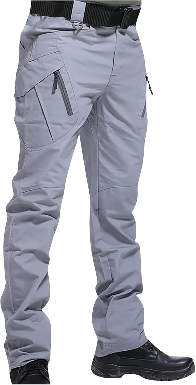 Uillui Tactical Waterproof Pants for Men Flex Stretch Work Pants Relaxed Fit Ripstop Cargo Pants for Outdoor Combat Hiking