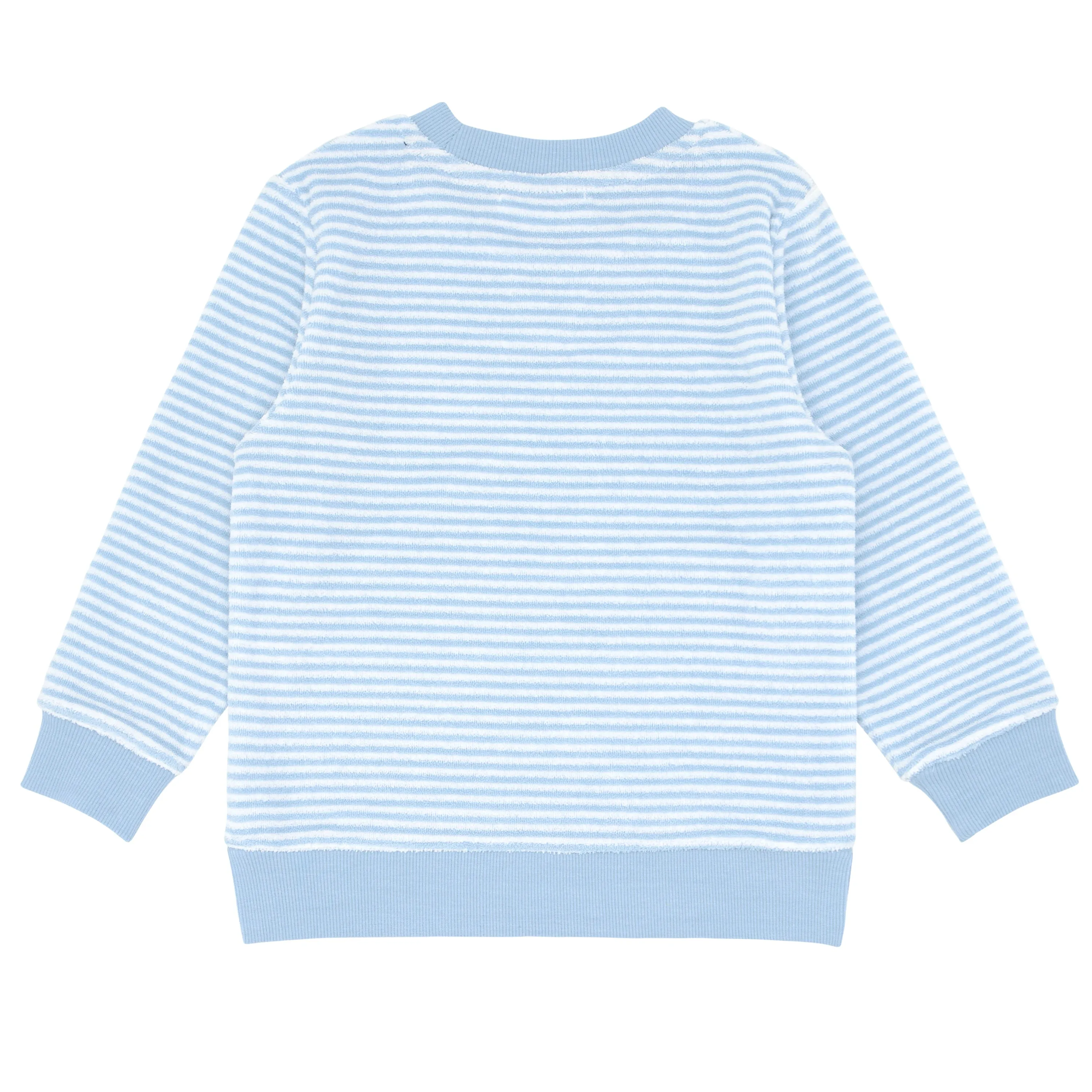 unisex powder blue stripe french terry sweatshirt