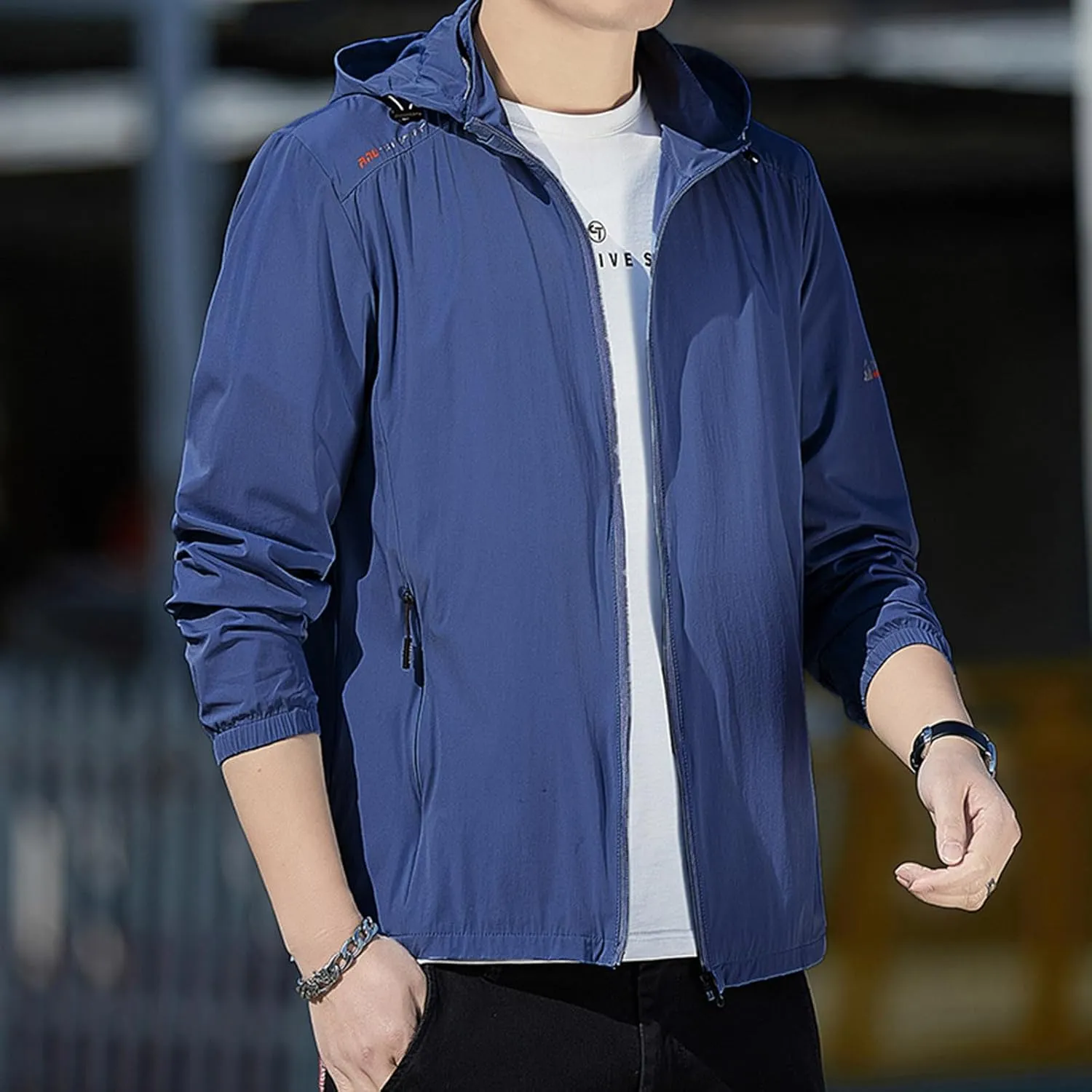 UPF 50  UV Sun Protection Jacket Hooded Mens Womens Lightweight Hiking Fishing Summer Clothing SPF Cooling Sun Shirt