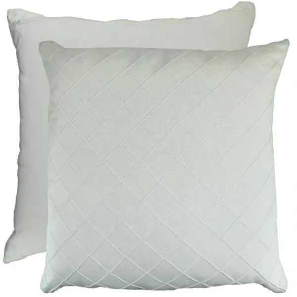 White Izzard Linen Cushion - 50cm x 50cm