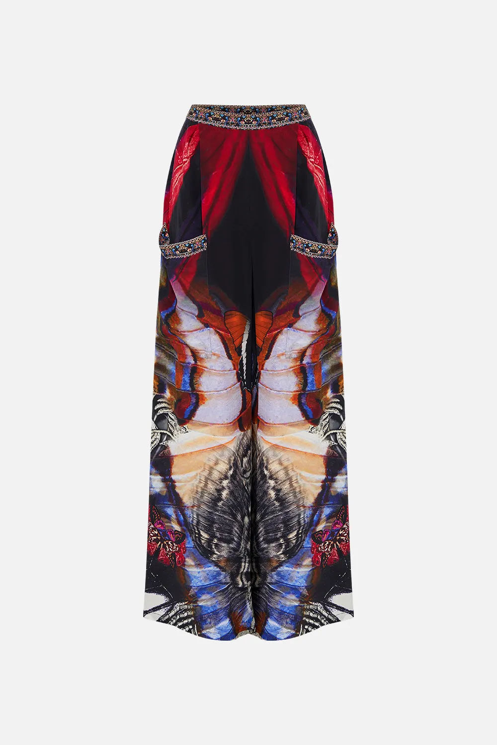 WIDE LEG TROUSER WITH FRONT POCKETS WINGS OF MARIPOSA