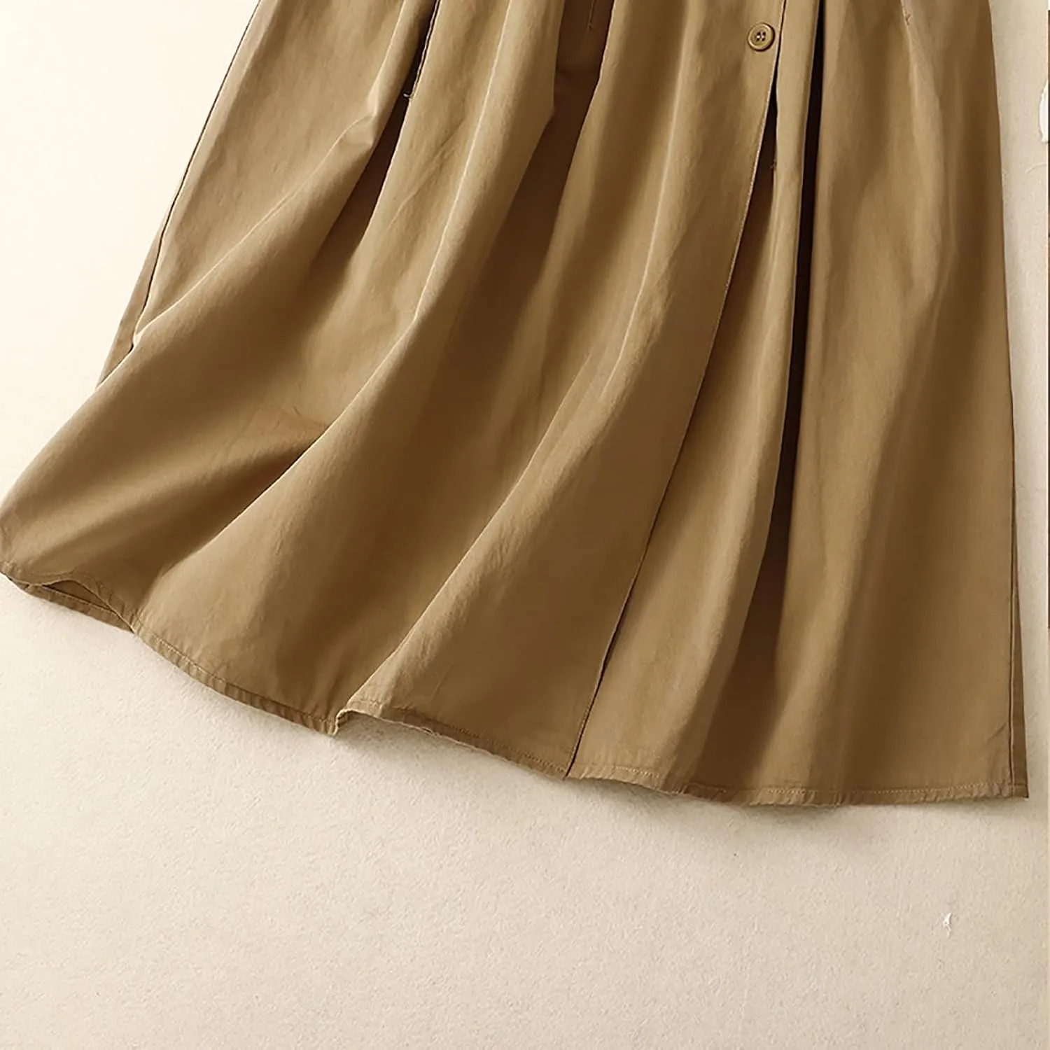 Women Midi Aline Swing Skirt with Button Plain Stretchy Skirts Fashion Lounge Skirts Journey Skirts All-Match Skirt