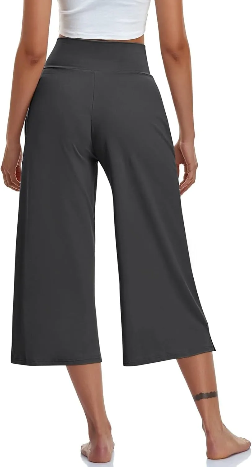 Women's Capri Yoga Pants 2025 Spring Summer Soft Workout Sweatpants Causal Lounge Pants with Pockets