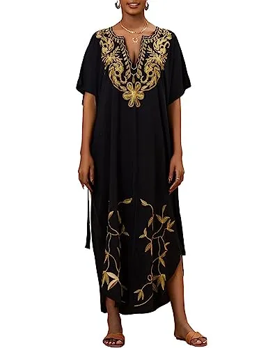 Women's Side Split Plus Size Kaftan Maxi Dress