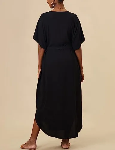 Women's Side Split Plus Size Kaftan Maxi Dress