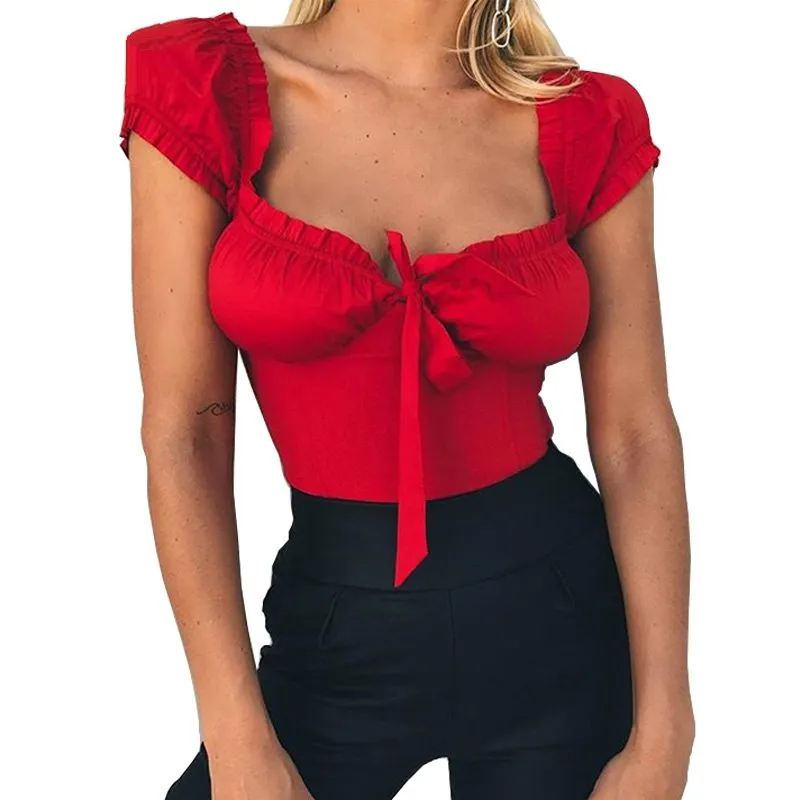 Women's Summer Casual Off Shoulder Crop Top