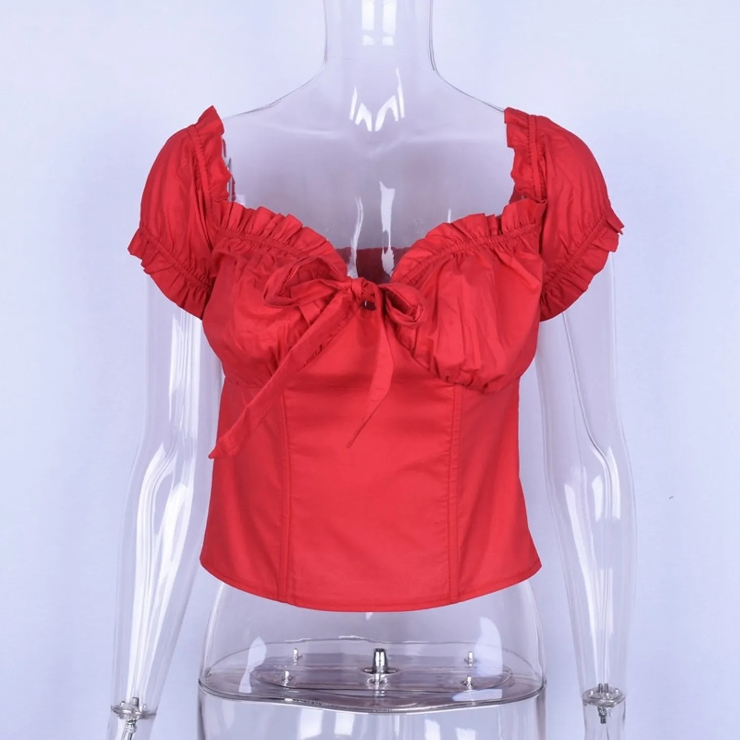 Women's Summer Casual Off Shoulder Crop Top