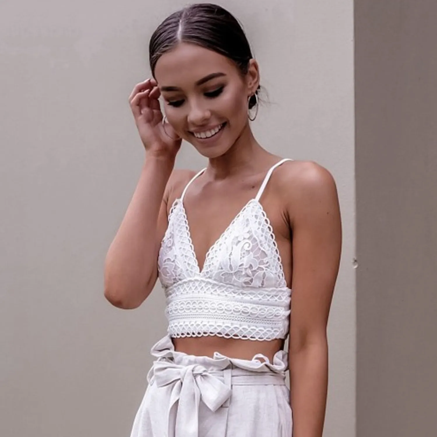 Women's Summer Lace Crop Top