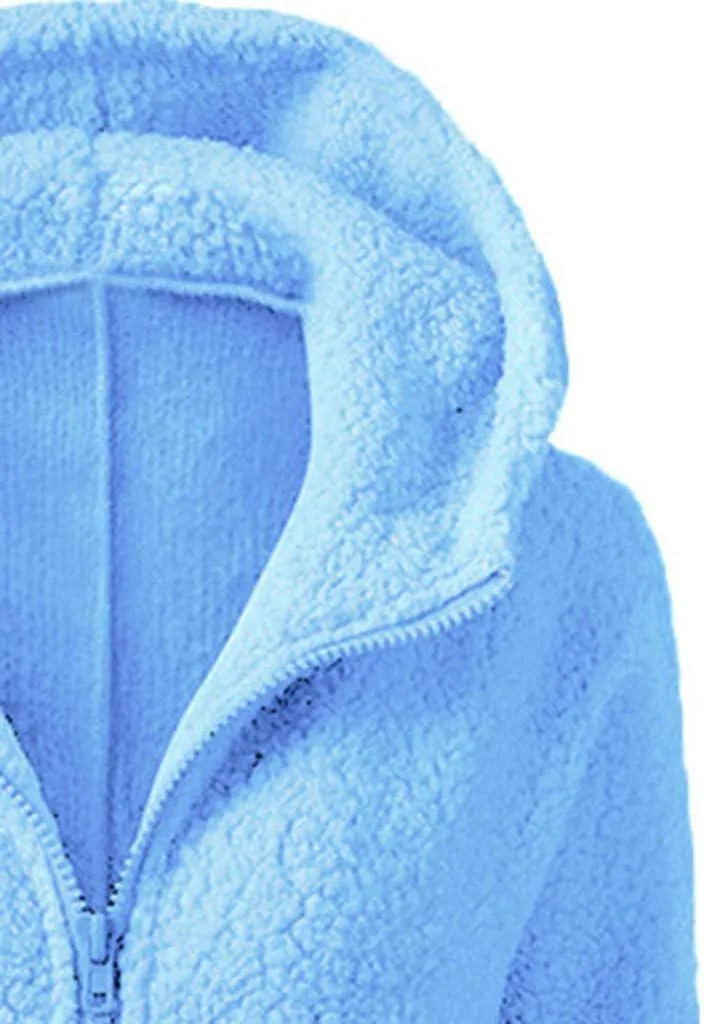 Womens Zip Up Hoodies Lightweight Fleece Lined Fall Winter Coats Comfy Warm Soft Sherpa Jackets Outwear with Pockets